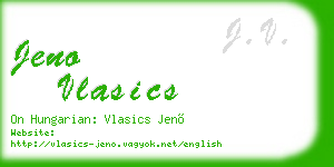 jeno vlasics business card